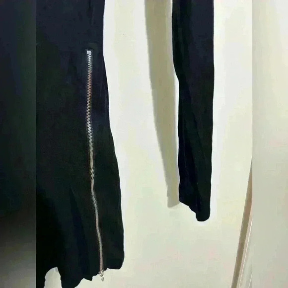 Belldini Dress Womens Medium Round Neck Long Sleeve Zip Sides Soft Black Viscose - Picture 4 of 7